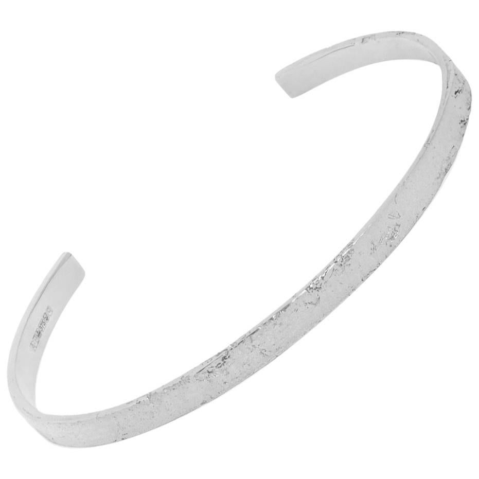 Men's Silver Paper Cuff Bracelet by Allison Bryan