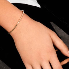 Massivgold-Armband mit Scharnier und schwarzen Diamanten von Allison Bryan
