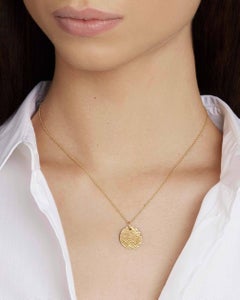 Allison Bryan Pendentif à disques en or jaune 18 carats
