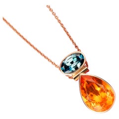 Collana in oro 18 carati da 15,52 carati Opale di fuoco 7,01 carati Zircone di Georg Spreng