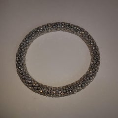 Diamond White Gold Flexible Bracelet