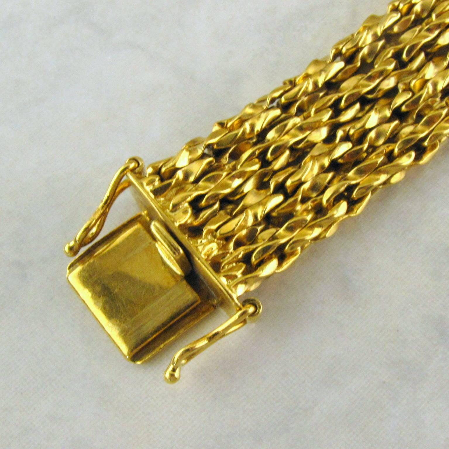 Tiffany & Co.  Yellow Gold Woven Bracelet For Sale 1