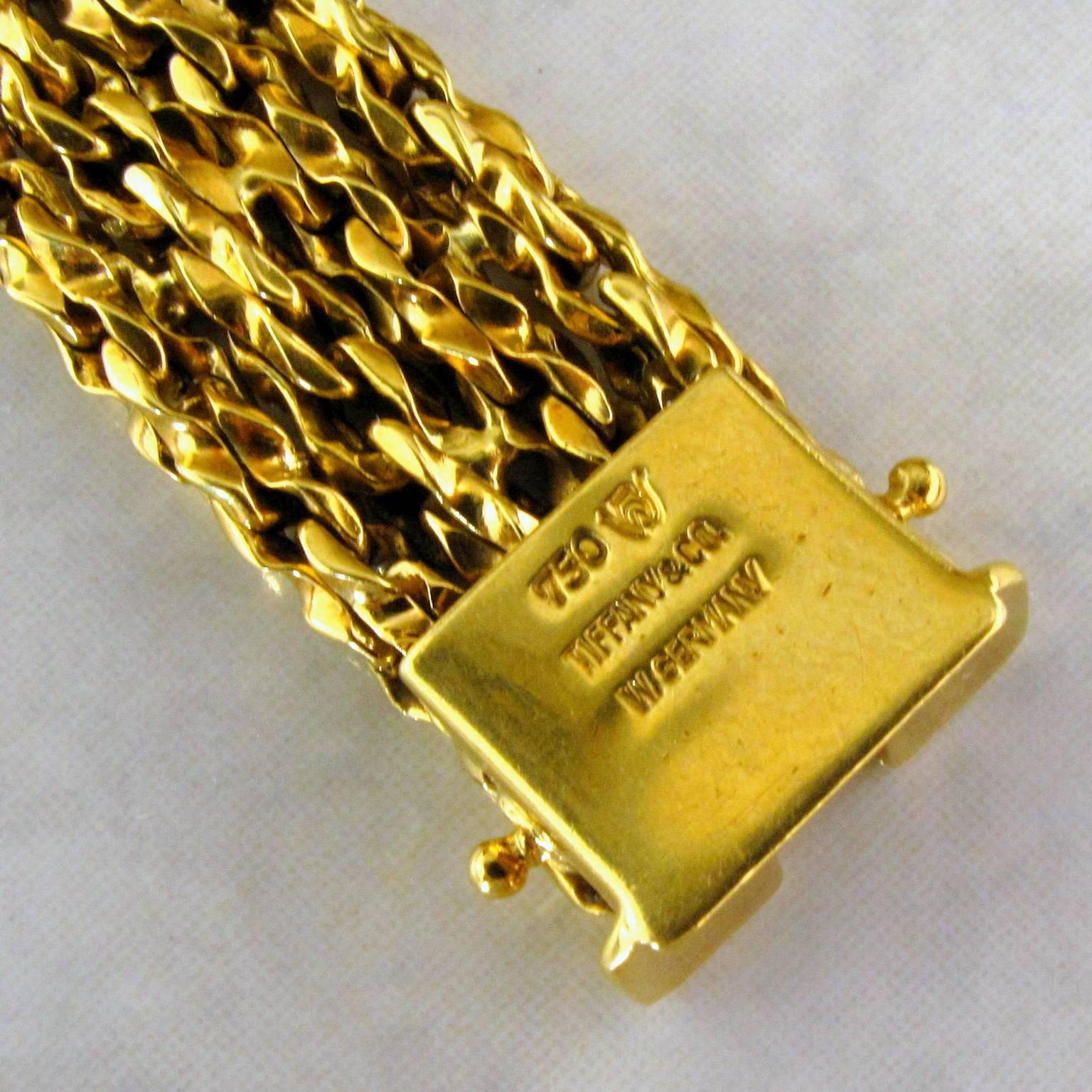 Tiffany & Co.  Yellow Gold Woven Bracelet For Sale 2