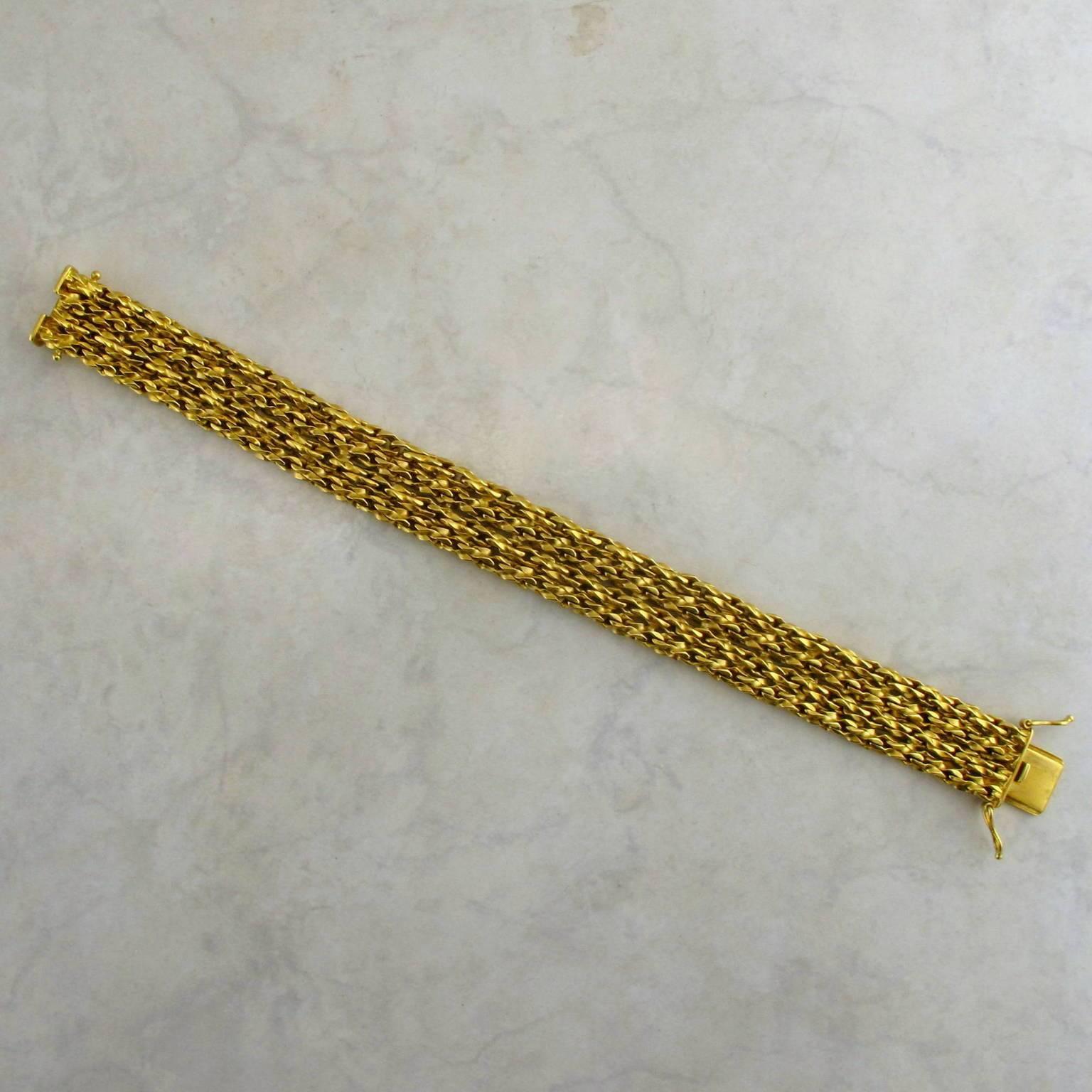 Tiffany & Co.  Yellow Gold Woven Bracelet For Sale 3