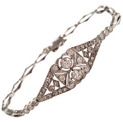 1920s Art Deco Platinum and Diamond Bracelet