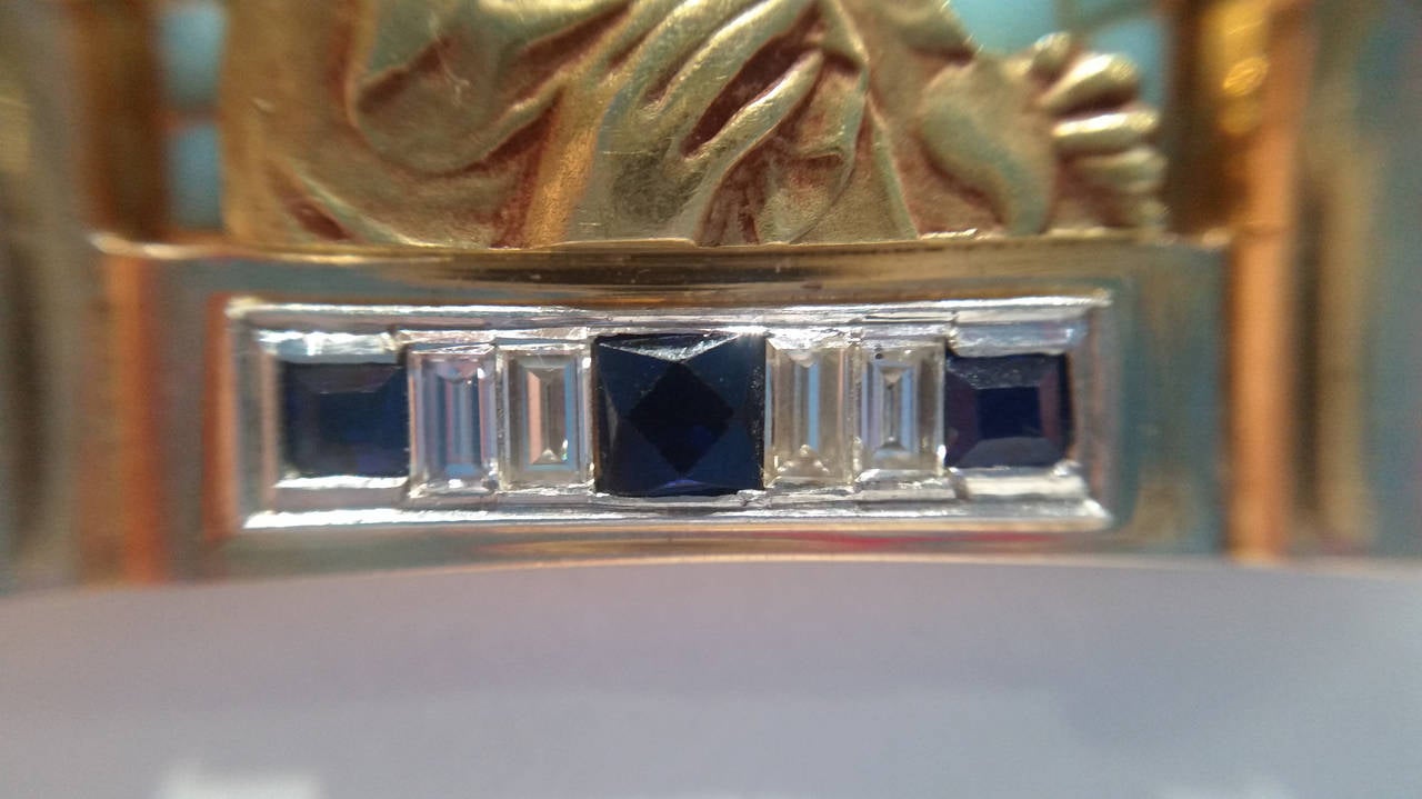 1930s Plique-a-Jour Enamel Pearl Sapphire Diamond Virgin Mary Pendant 2