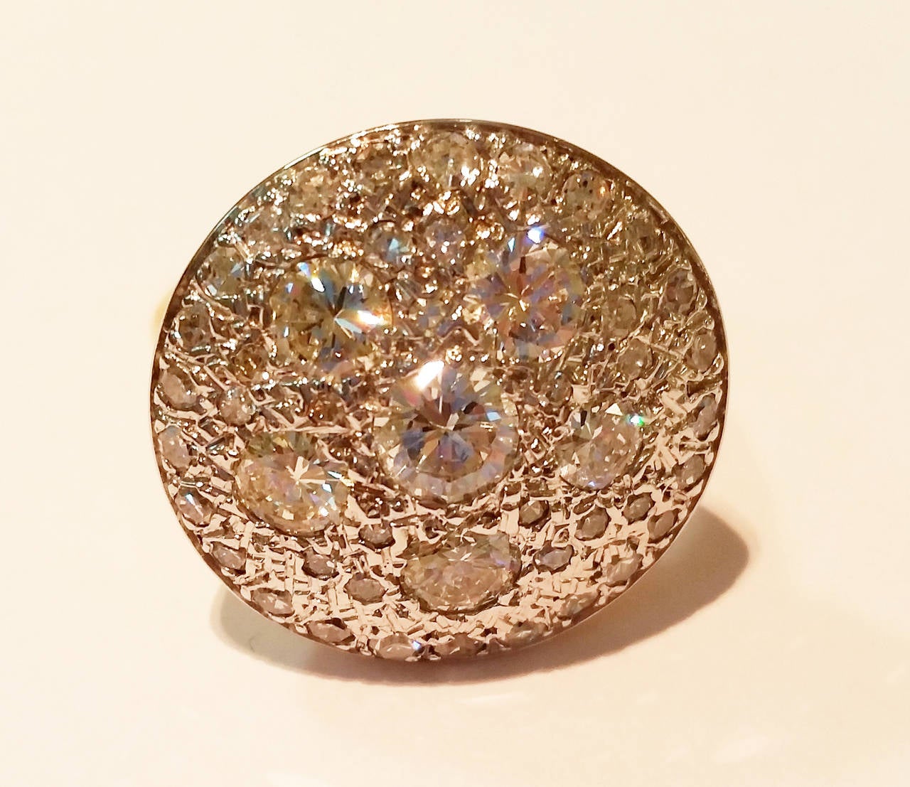 Gold and Silver Diamond Ring