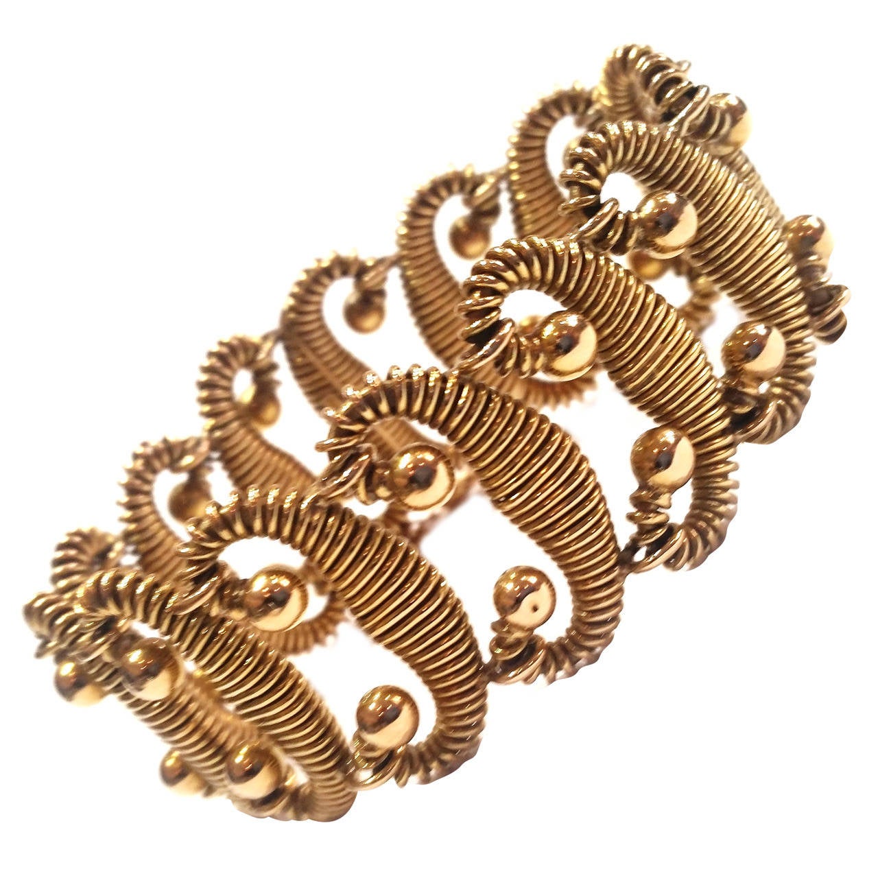 1930s Jaume Mercade Gold Link Bracelet For Sale