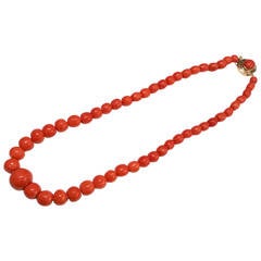 Collier de corail rouge tunisien de la fin du 19e siècle