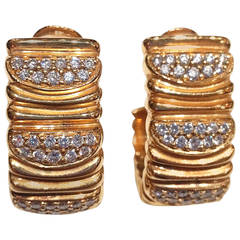 Diamond Gold Hoop Earrings