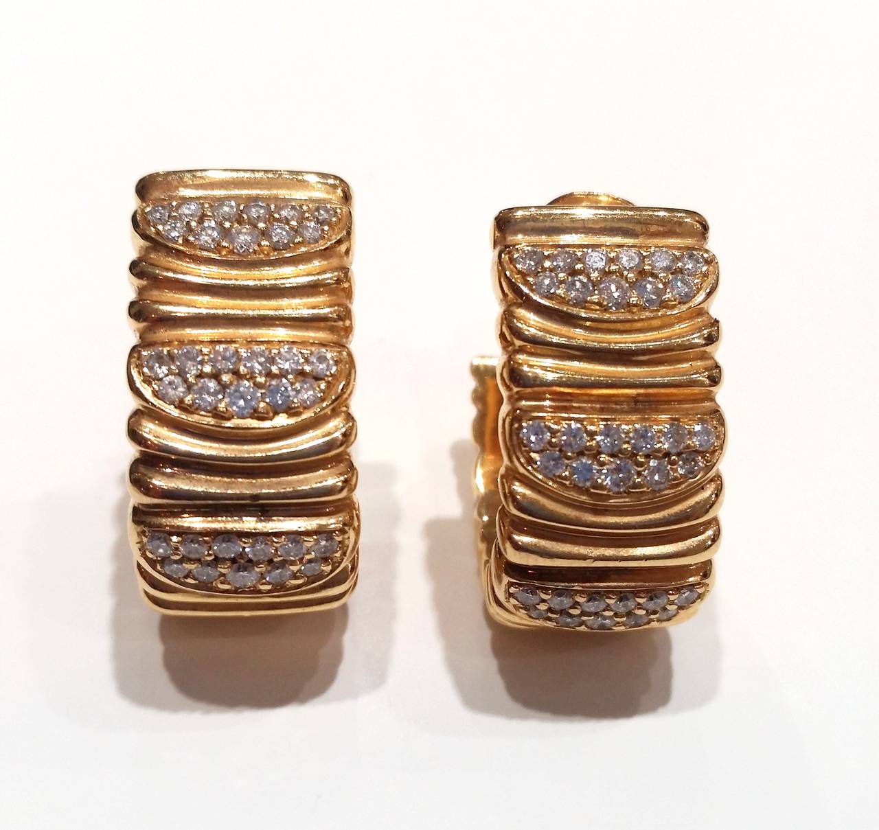 Diamond Gold Hoop Earrings