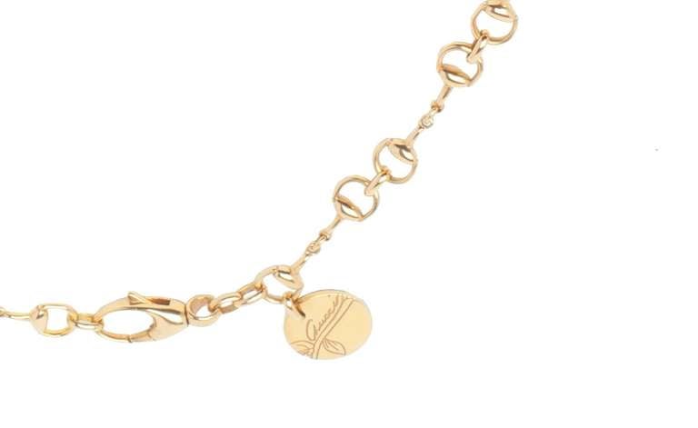 Women's Gucci Stirrup Link Chain with Flora Medallions