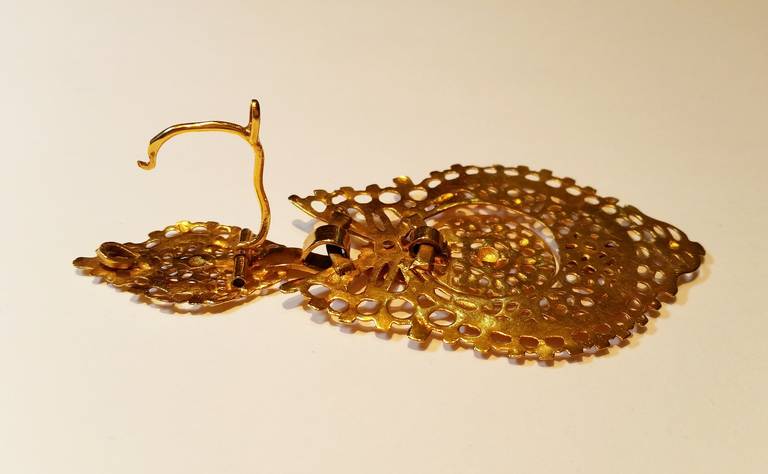 Georgian 19th Century Iberian Gold Earrings
