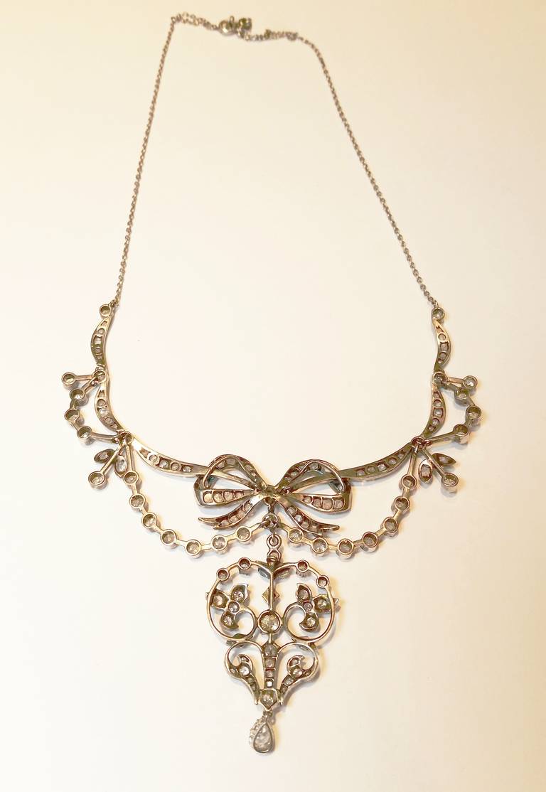 Victorian Diamond Pendant Necklace