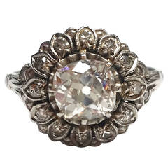 Diamond Platinum Single Stone Ring