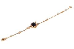 Amethyst Diamond Pink Gold Fish Bracelet