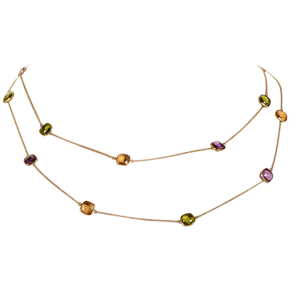 Tiffany & Co. Paloma Picasso Multi-Gemstone Gold Necklace
