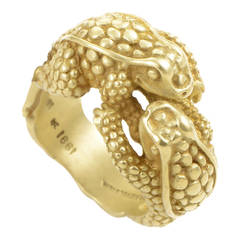 Kieselstein-Cord Gold Frog Band Ring