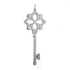 Tiffany & Co. Tiffany Keys Diamond Platinum Key Pendant