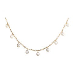 Tiffany & Co. Pearl Gold Choker Necklace