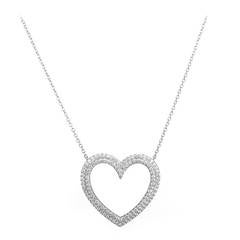 Vintage Tiffany & Co. Metro Diamond Platinum Heart Pendant Necklace
