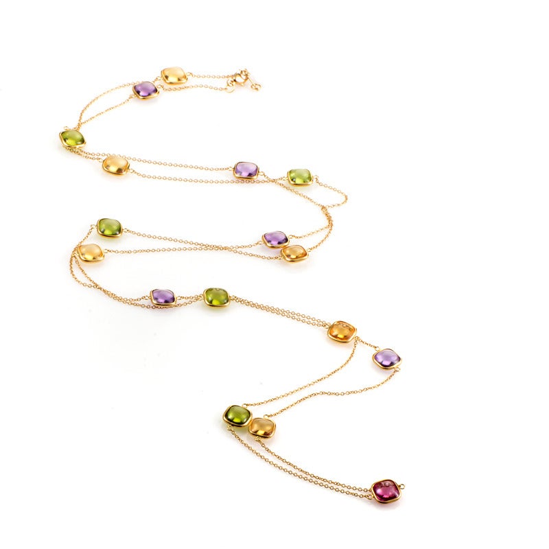 Tiffany & Co. Paloma Picasso Multi-Gemstone Gold Necklace