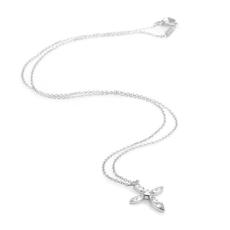 Women's Tiffany & Co. Diamond Platinum Cross Pendant Necklace