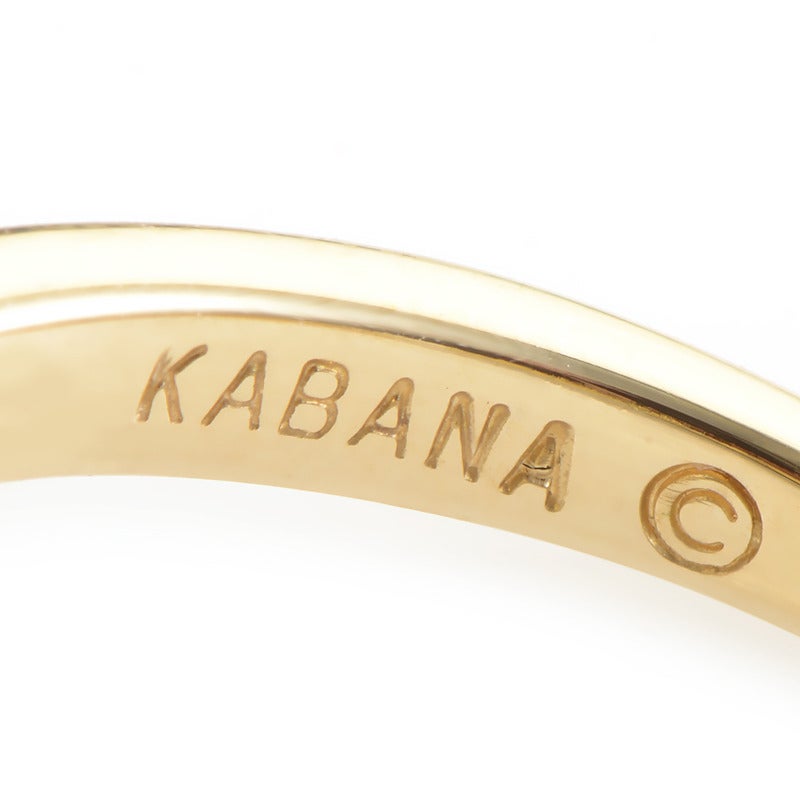 Women's Kabana Black Pearl Diamond Gold Ring