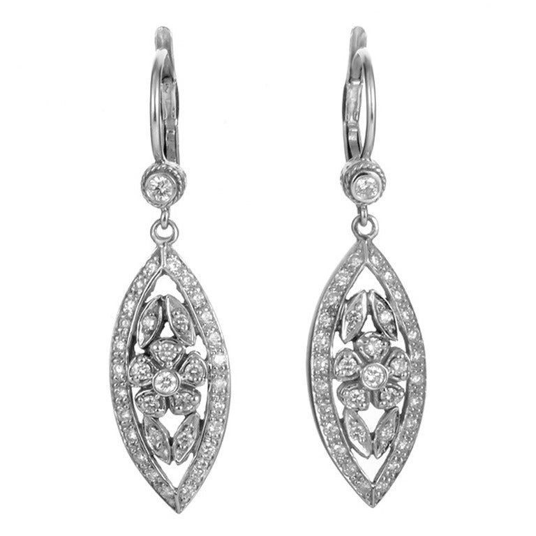 Penny Preville Diamond Gold Floral Earrings