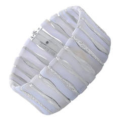 Roberto Coin Elefantino Chalcedony Diamond Gold Bracelet