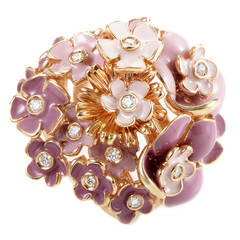Roberto Coin Spring Diamond Gold Flower Cocktail Ring