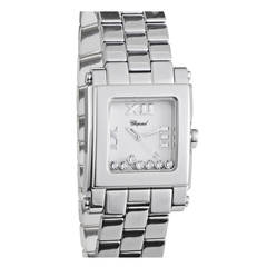 Chopard Lady's Stainless Steel Happy Sport Seven Diamonds Square Wristwatch