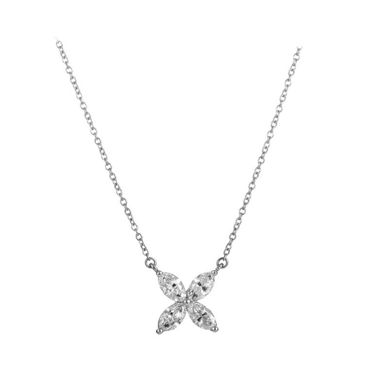 Tiffany & Co. Victoria Diamond Platinum Pendant Necklace