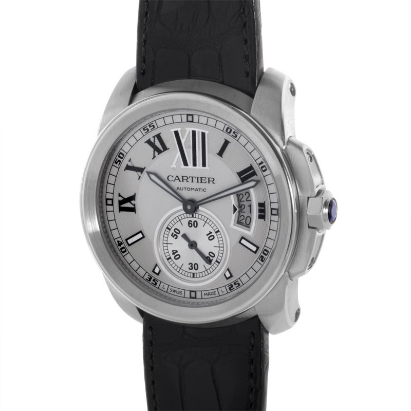 Cartier Stainless Steel Calibre de Cartier Automatic Wristwatch Ref W7100013