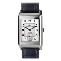 Vintage Jaeger LeCoultre Stainless Steel Reverso Grand Taille Manual Wind Wristwatch