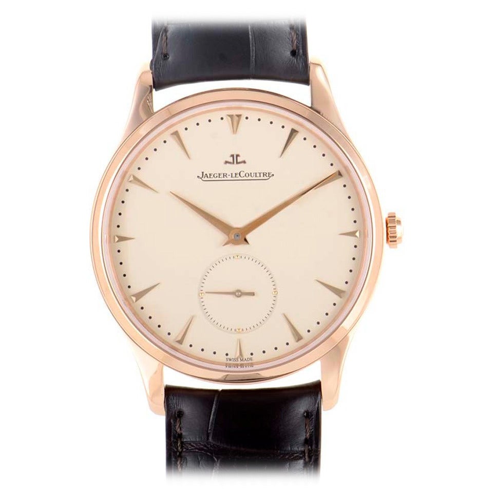 Jaeger LeCoultre Rose Gold Master Grande Ultra Thin Automatic Wristwatch