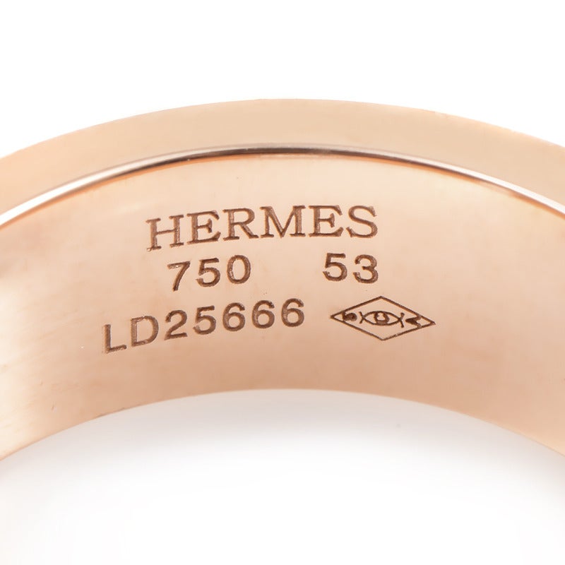 hermes h ring gold