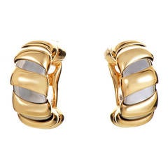Bulgari Multi-Gold Huggie Clip-On Earrings