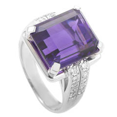 Dior Amethyst Diamond Platinum Ring