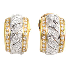 Suarez Diamond Multi-Gold Huggie Earrings