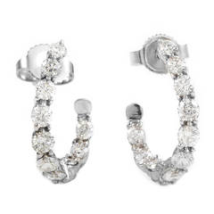 Tiffany & Co. Inside-Out Platinum and Diamond Hoop Earrings