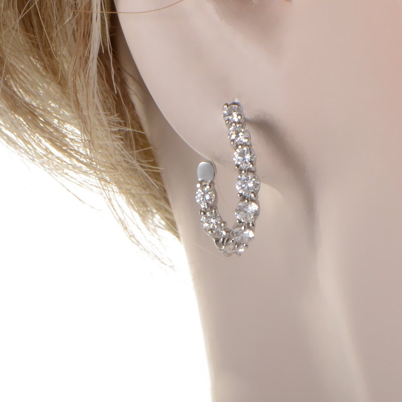 diamond hoop earrings tiffany