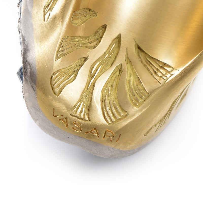 Contemporary Vasari Italy Gemstone Gold Cocktail Ring