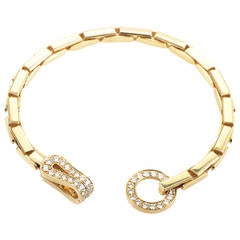 Bracelet Cartier Agrafe avec diamants et fermoir en or jaune