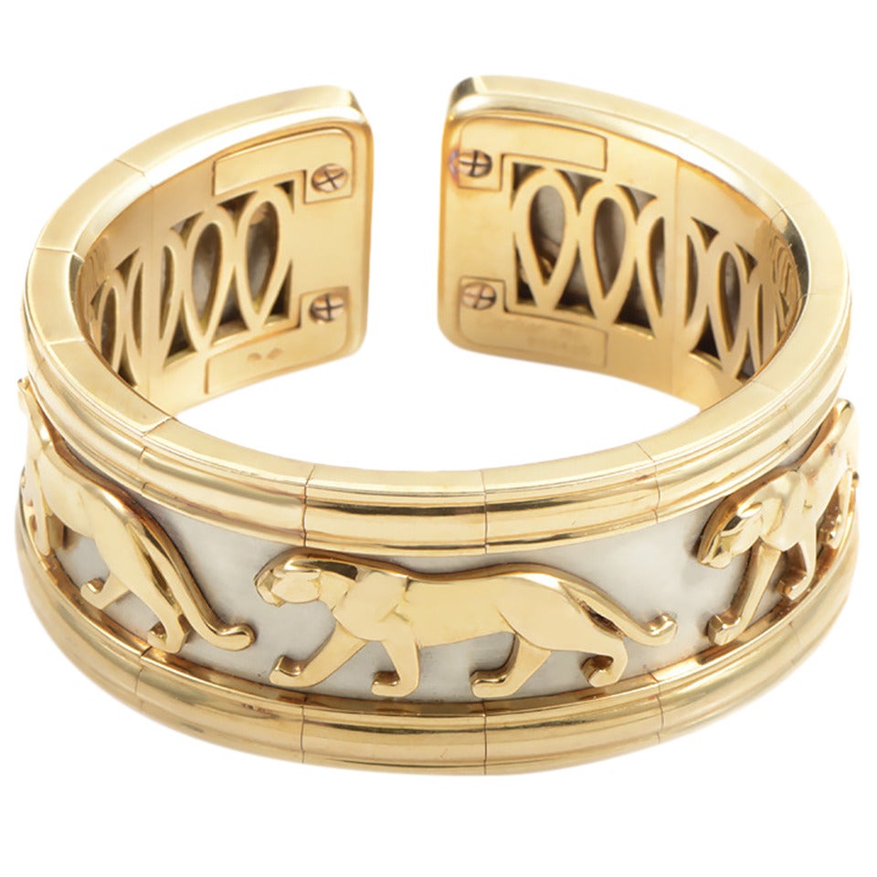 Cartier Panthere Yellow Gold Cuff Bracelet