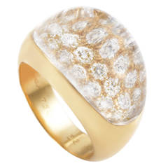 Cartier Myst de Cartier Rock Crystal Diamond Yellow Gold Ring