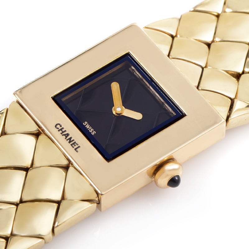 Chanel Ladies Yellow Gold Quartz Wristwatch In Excellent Condition In Southampton, PA