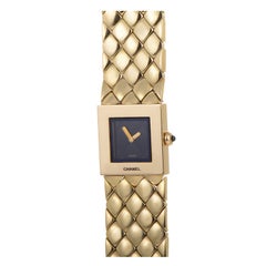 Chanel Damen-Quarz-Armbanduhr aus Gelbgold
