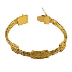Bracciale d'oro intrecciato di Ilias Lalaounis
