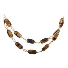 Tiger's Eye Gold Necklace